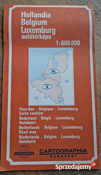 Hollandia Belgium Luxemburg 1 600 000 mapa Kraków