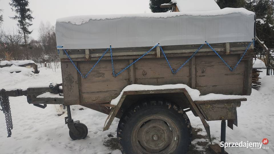 Przyczepka jednoosiowa zarejestrowana łódzkie Galewice sprzedam