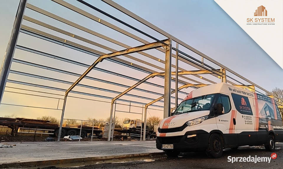 Hala 300 m2 stalowa produkcyjna magazyn warsztat wielkopolskie Biskupice Ołoboczne sprzedam
