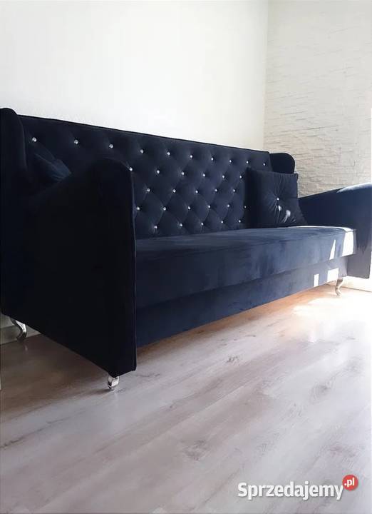 RATY kanapa rozkładana sofa uszak Glamour z pojemnikiem NOWA