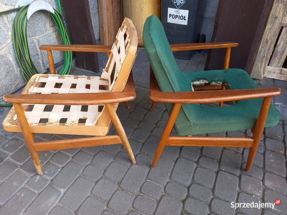 Fotele GFM 300 192 J Kędziorek PRL vintage Rawicz
