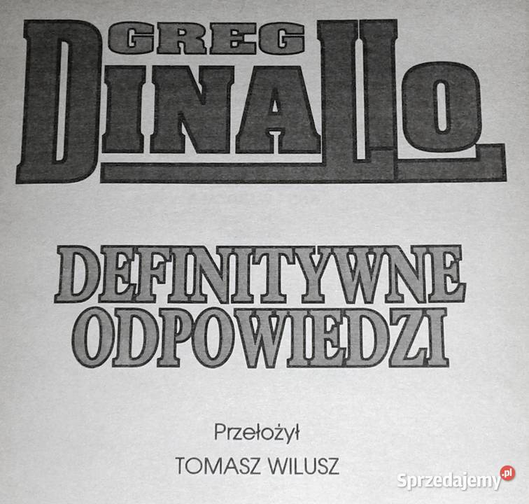 Definitywne odpowiedzi Greg Dinallo Książki i Podręczniki