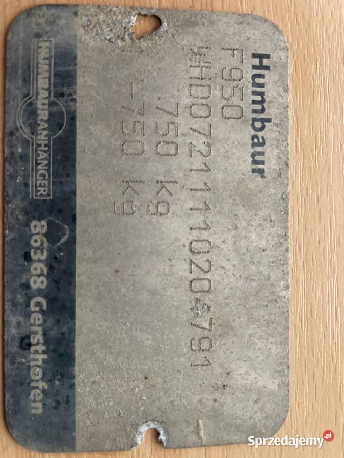 Przyczepka 750 kilo Humbaur Suwałki sprzedam