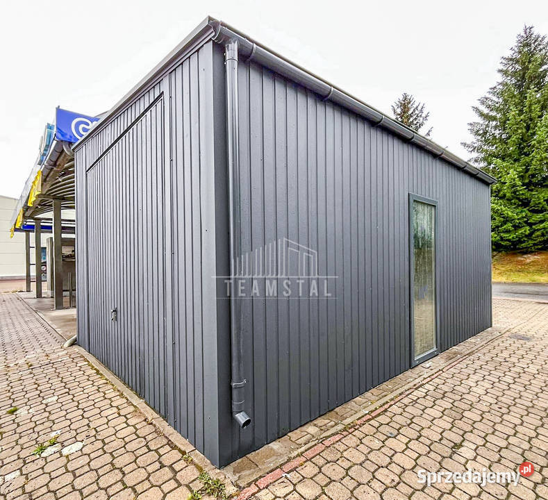 Garaż Blaszany 5x6m Brama dwuskrzydłowa Okno Mrągowo