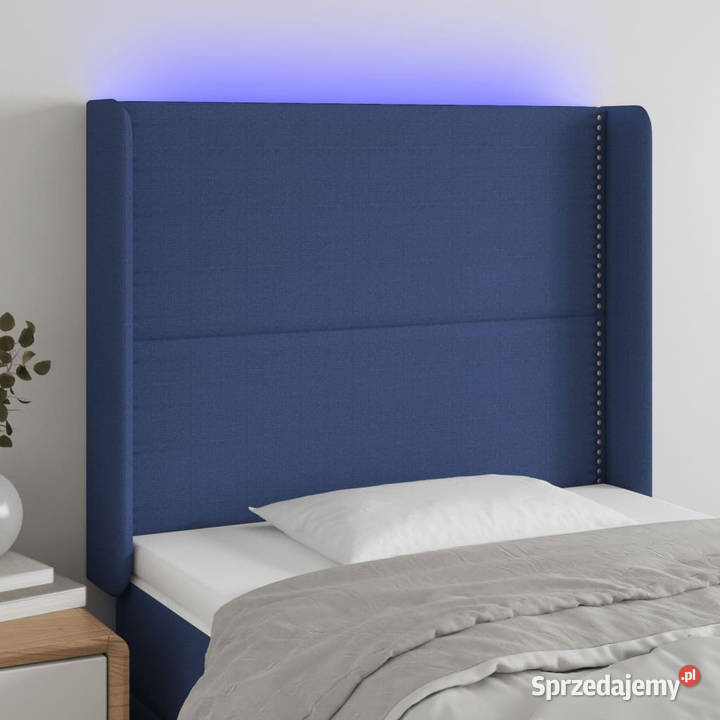 Zagłówek do łóżka z LED niebieski 103x16x118128 mazowieckie