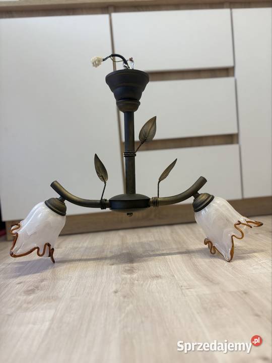 Żyrandol lampa sufitowa retro vintage 2 ramiona Lampy wiszące Świeradów-Zdrój sprzedam