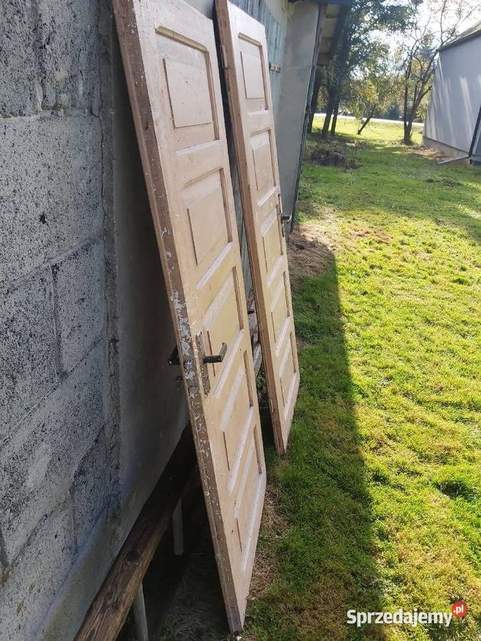 Drzwi stare z drewna litego 2 sztuki ostatnie Dom i Ogród