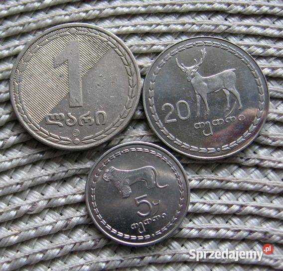 Gruzja zestaw 3 Numizmatyka Kalisz