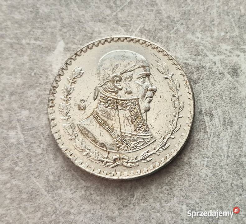 444 MEKSYK srebro 1 Peso 1958 r Wola Kruszyńska