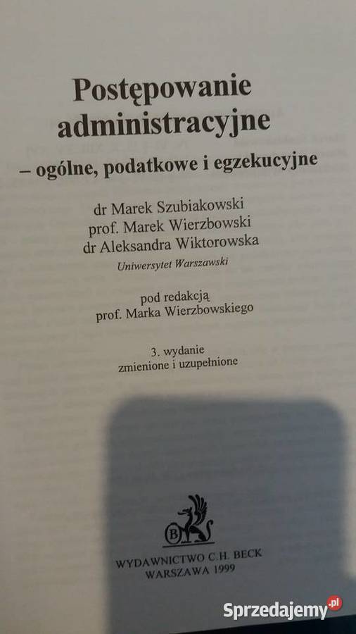 Postępowanie administracyjne 3 wydanie unikaty Warszawa