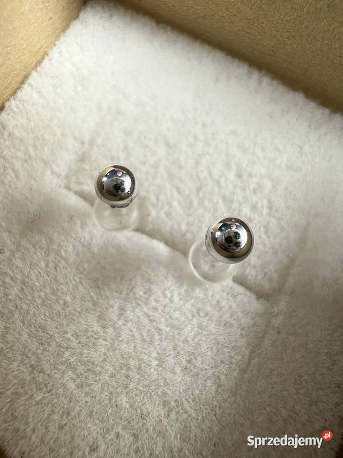 Kolczyki srebrne kulki kulka Jasło
