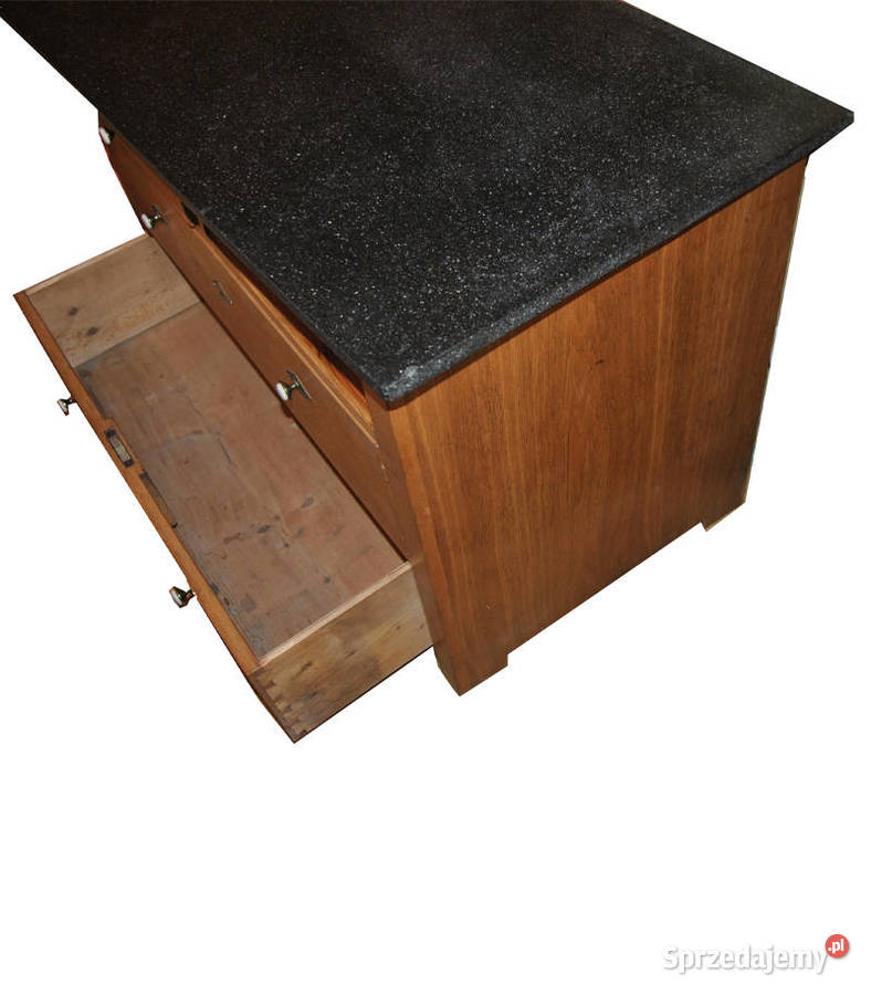 Komoda drewniana z szufladami blat kamienny Wieliczka