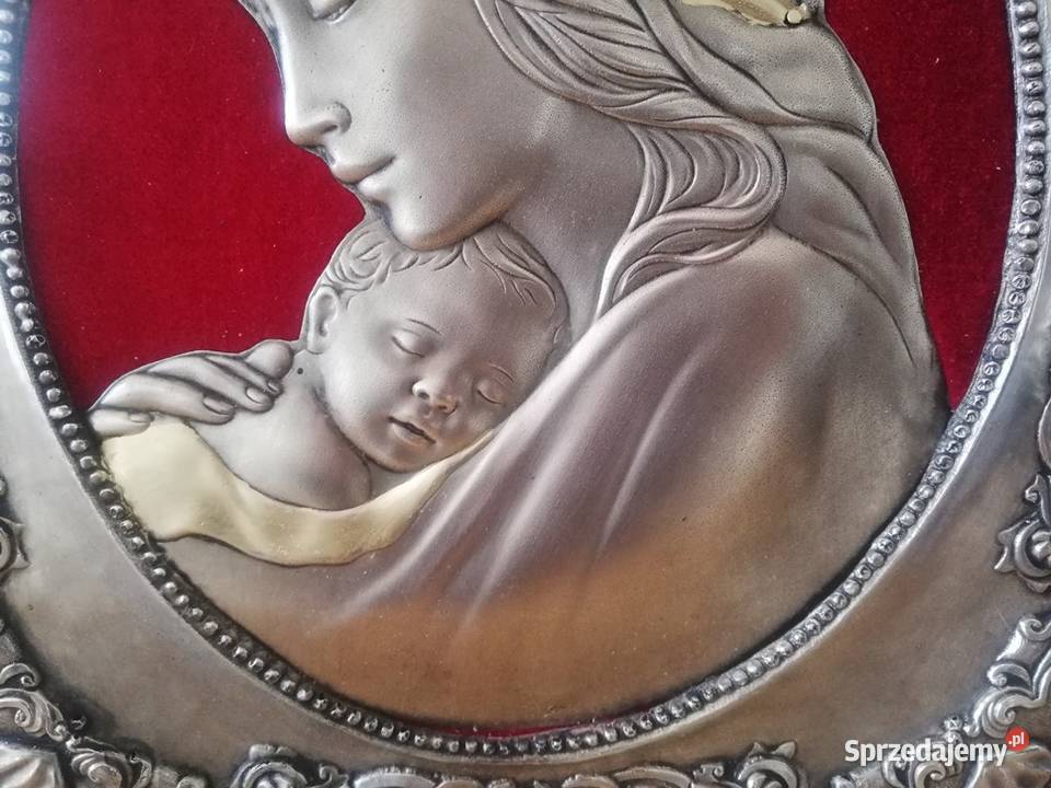 Piękna Ikona Matka Boska Karmiąca