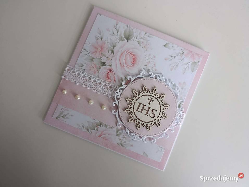 Kartka na Komunię Świętą ręcznie robiona Łódź