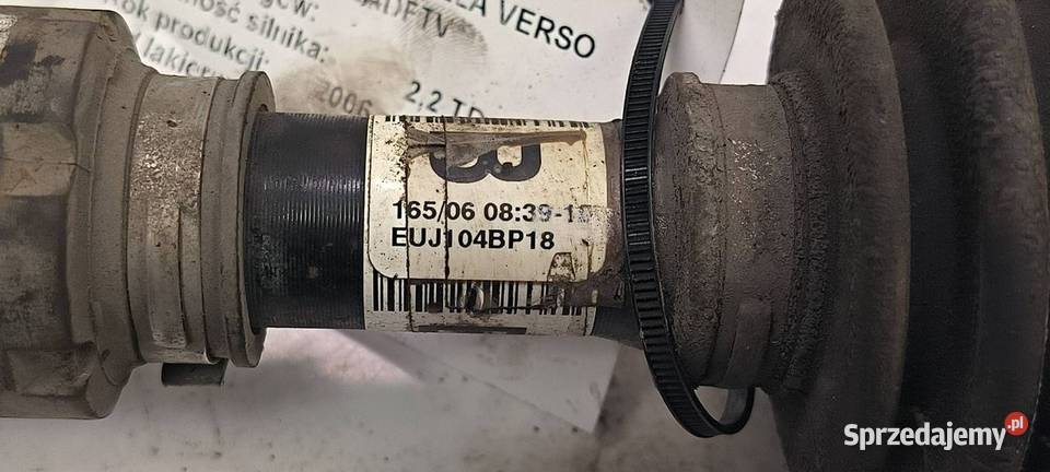 PÓŁOŚ LEWA PRZÓD TOYOTA COROLLA VERSO osobowe Lipno