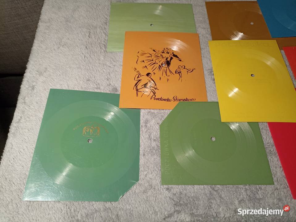 Pocztówki dźwiękowe dźwiękowe kartki pocztowe 10 Antyki, Sztuka, Kolekcje Kraków