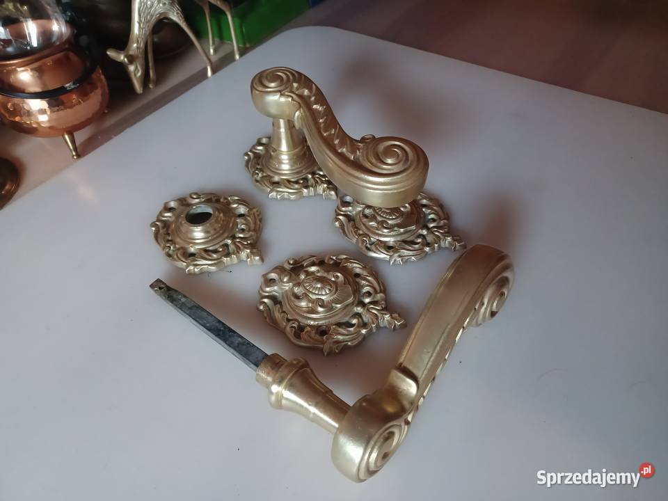 Duże klamki mosiężne Poznań sprzedam