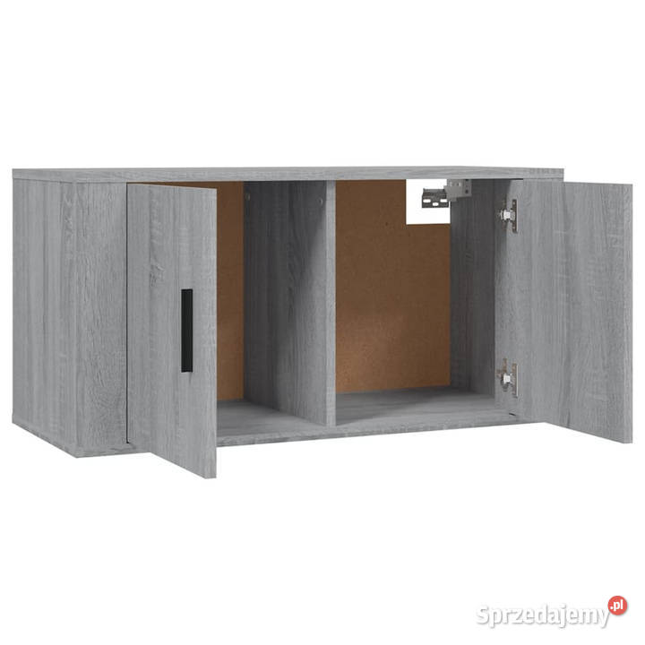 Wiszące szafki TV 3 szary dąb sonoma 80x345x40 Warszawa