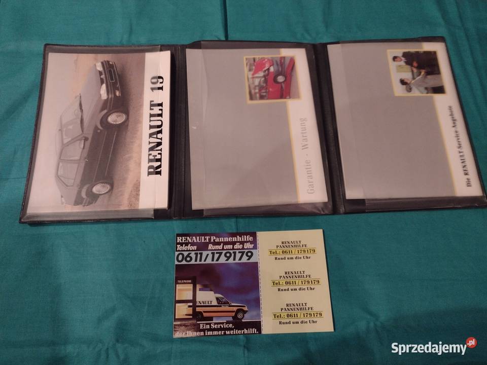 RENAULT 19 Instrukcja Obslugi książka serwisowa łódzkie Łódź