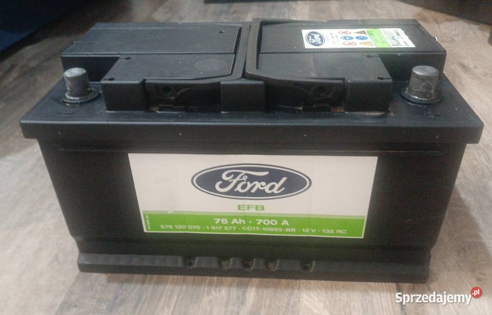 Oryginalny akumulator Ford Varta EFB 75Ah 700A kujawsko-pomorskie Włocławek sprzedam