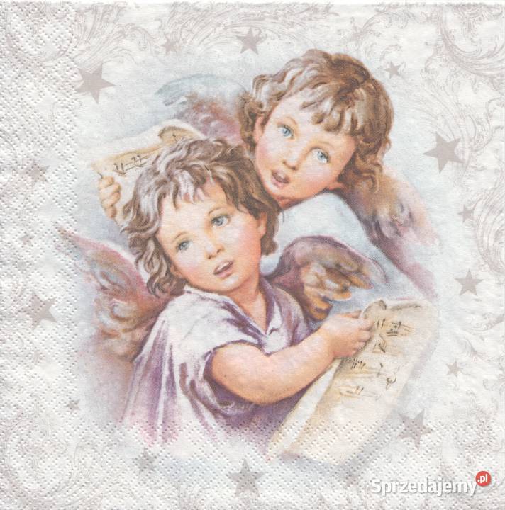 Decoupage serwetki Aniołki Anioł Boże Narodzenie Rękodzieło Skarżysko-Kamienna