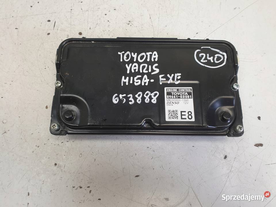 Toyota Yaris III 15 VVTi STEROWNIK SILNIKA osobowe lubelskie