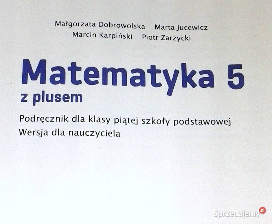 Matematyka z plusem 5 Wersja nauczyciela M Kultura i Rozrywka