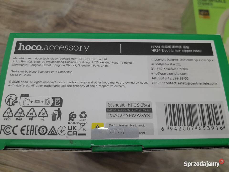 Maszynka do strzyżenia włosów Hoco HP24 czarna sprzedam