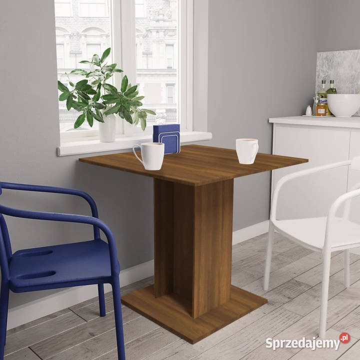 Stół jadalniany brązowy dąb 80x80x75 WM825824 Warszawa