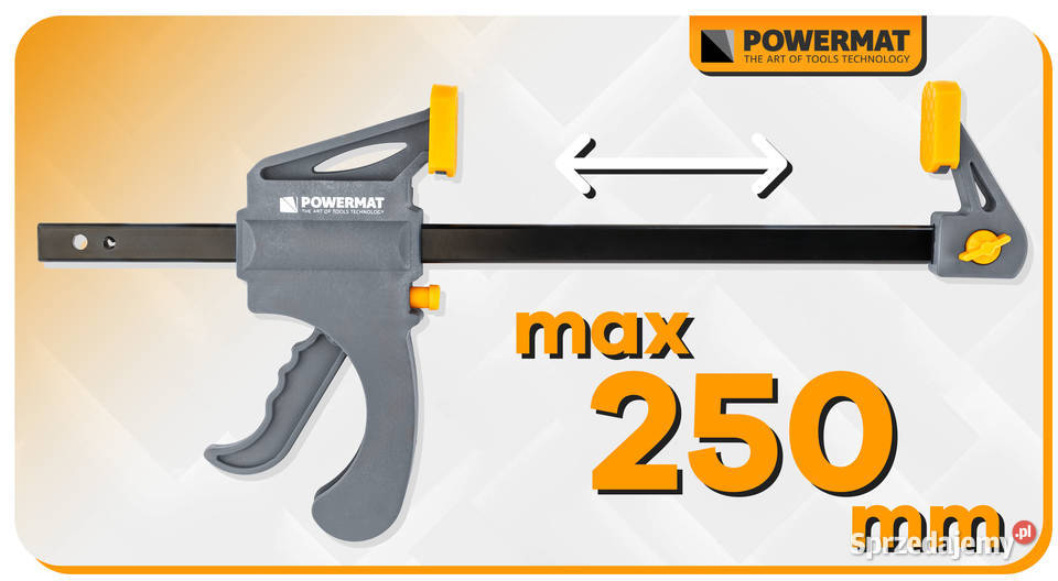 ścisk stolarski zacisk dźwigniowy 250x60mm