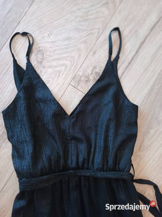 HM Damski Kombinezon Elegancki Czarnosrebrny 34 Radomsko