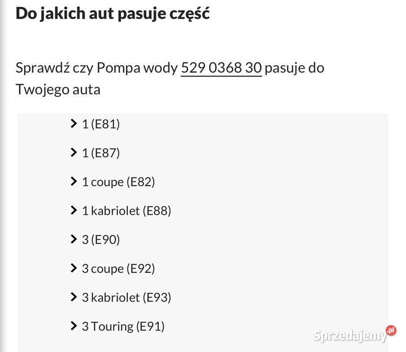Zestaw paska klinowego wielorowkowego pompa wody Koło