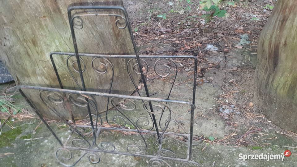 Stojak gazetnik na prasę stary retro metalowy Pozostałe sprzedam