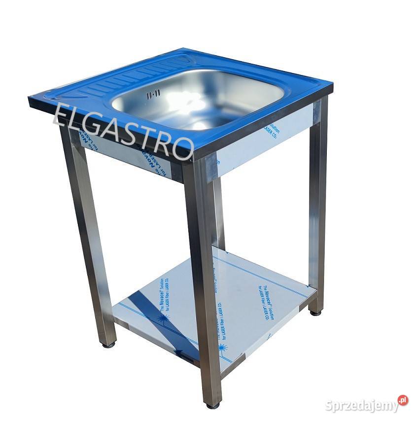 Zlew gastronomiczny jednokomorowy 60x60x85 półka śląskie Bytom