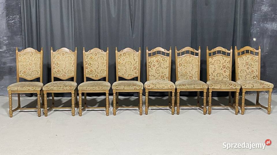 Dębowy komplet do jadalni rozkładany stół 8 zachodniopomorskie Budno