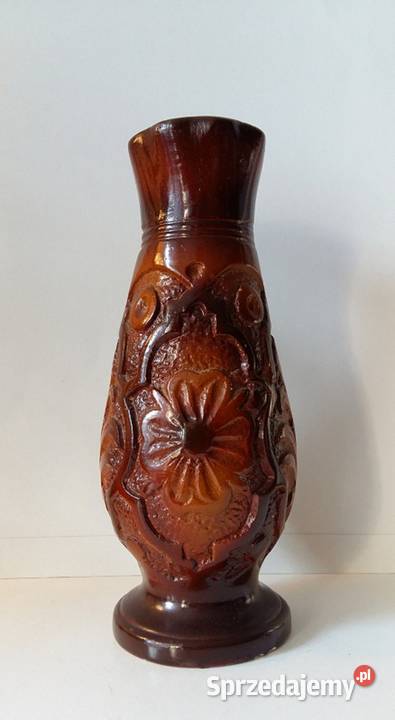 Antyk Retro Chiński Wazon Cynober Rzeźbiony Gdańsk
