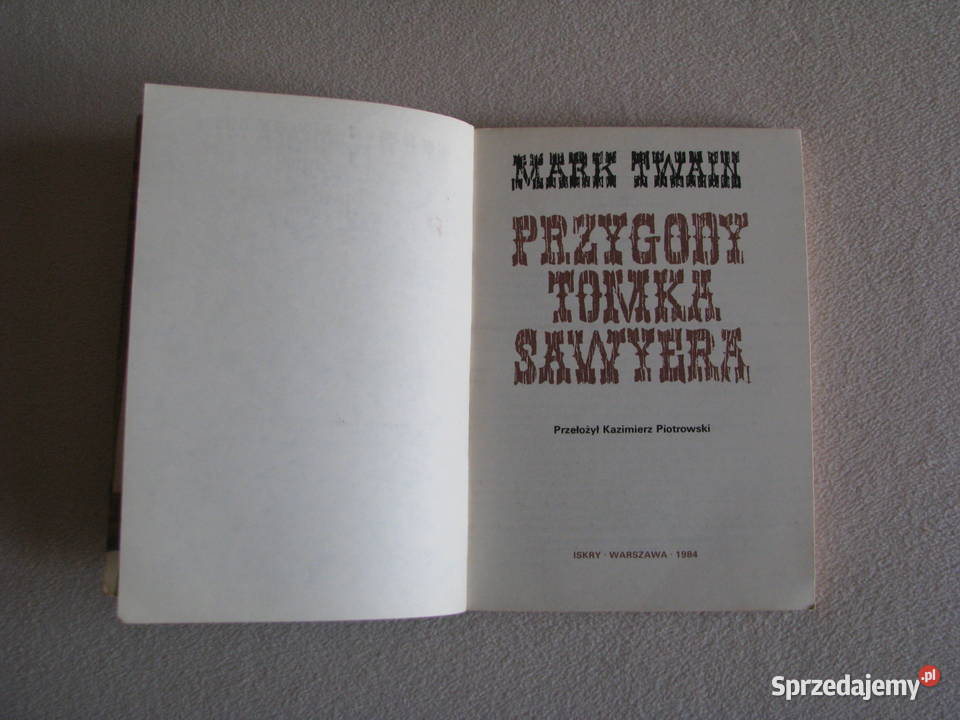 Przygody Tomka Sawyera Mark Twain Brzegi sprzedam