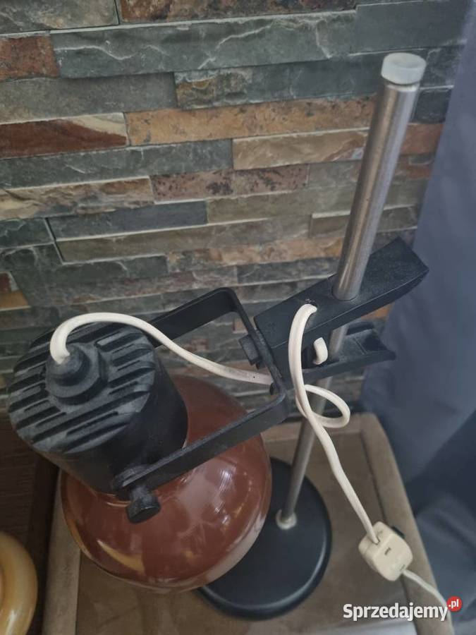 POLAMP GDAŃSK Lampa stołowa nocna stojąca PRL Solnica