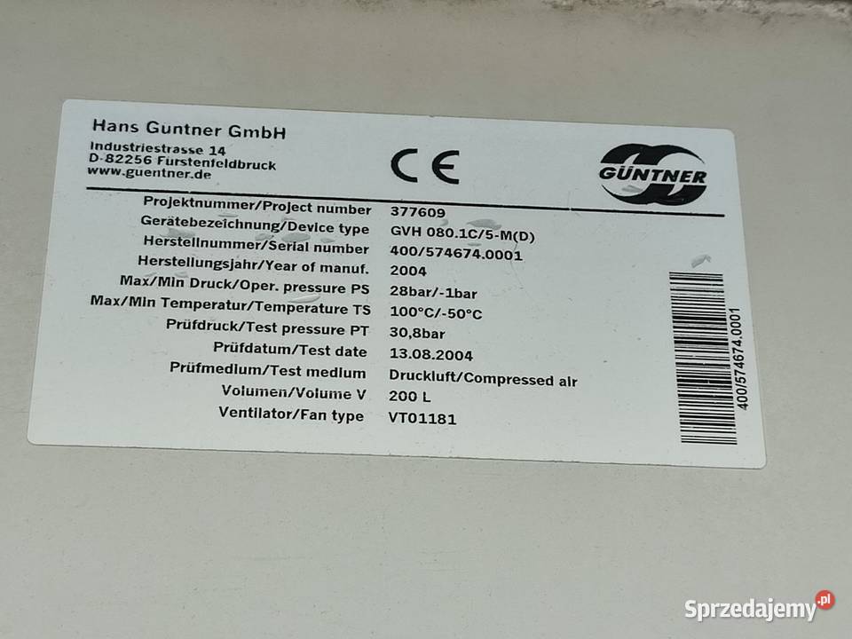 Skraplacz drycooler Guntner GVH 0801C5MD 430280 Niedźwiedź sprzedam