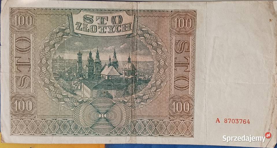 100 złotych 1 VIII 1941 rKraków seria A Konin