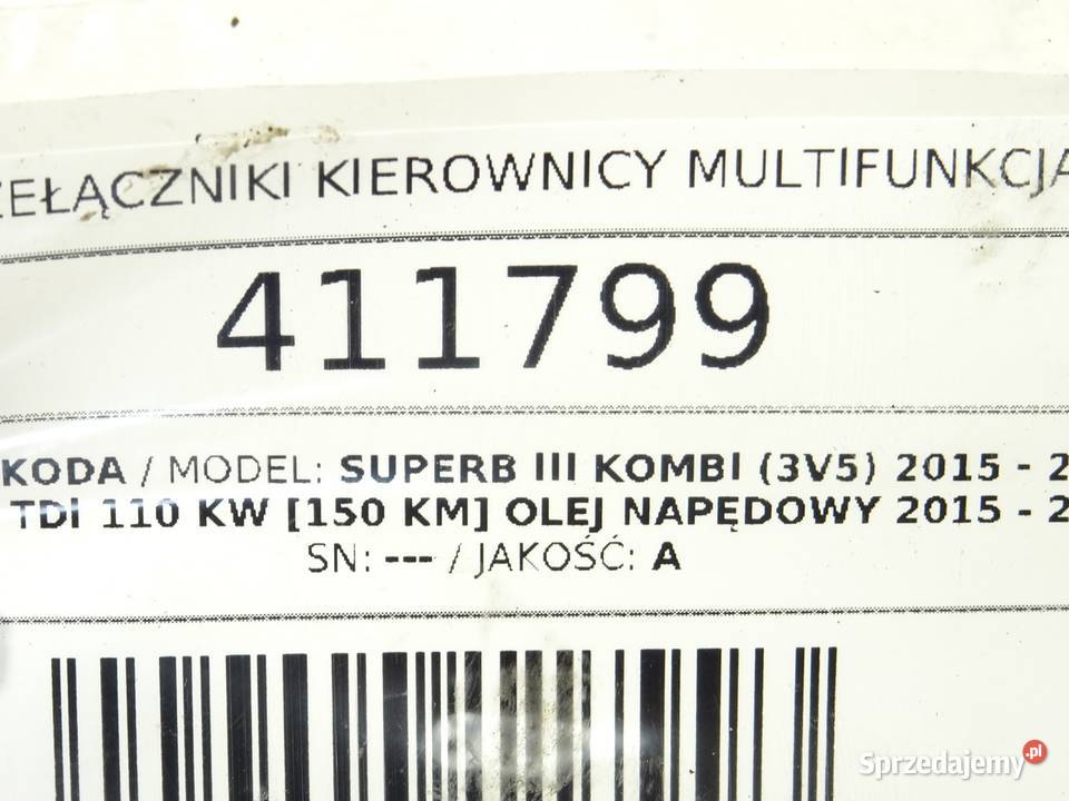PRZEŁĄCZNIKI KIEROWNICY MULTIFUNKCJA SKODA