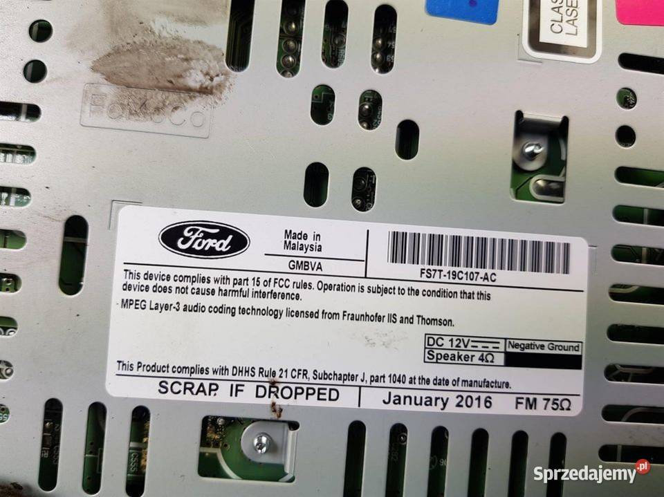 RADIO FORD FUSION MK5 FS7T19C107AC