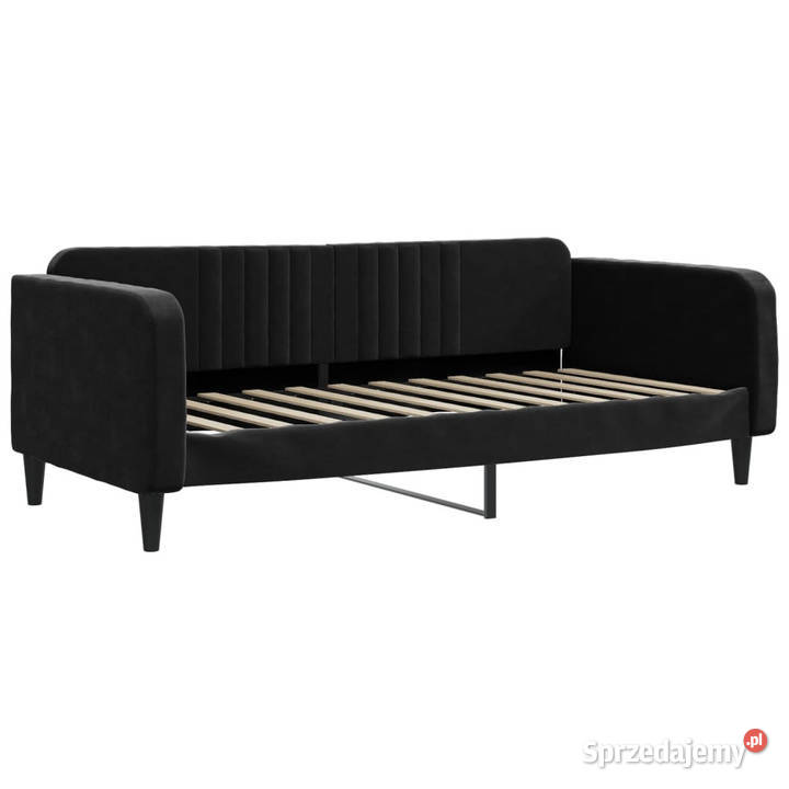 Sofa rozsuwana czarna aksamit 100x200 WM3197074 mazowieckie Warszawa sprzedam