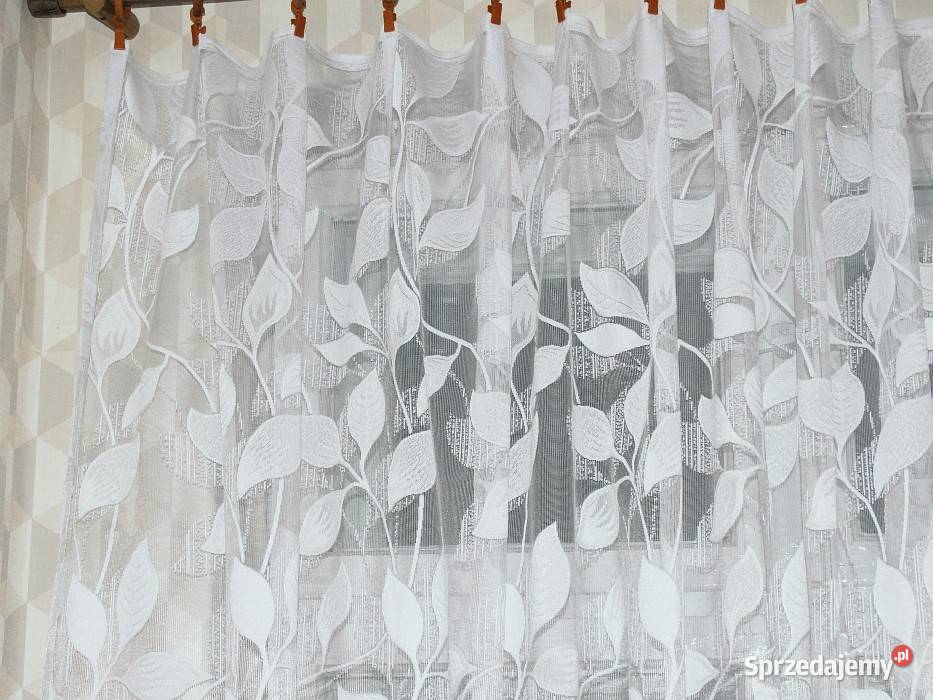 Firanka pokojowa motyw roślinny szerokość 34 m