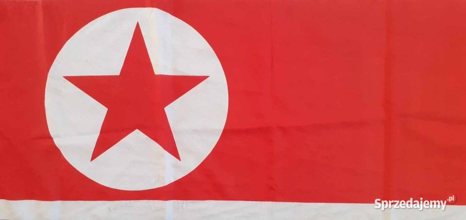 Duża flaga z Korei Północnej mazowieckie Warszawa