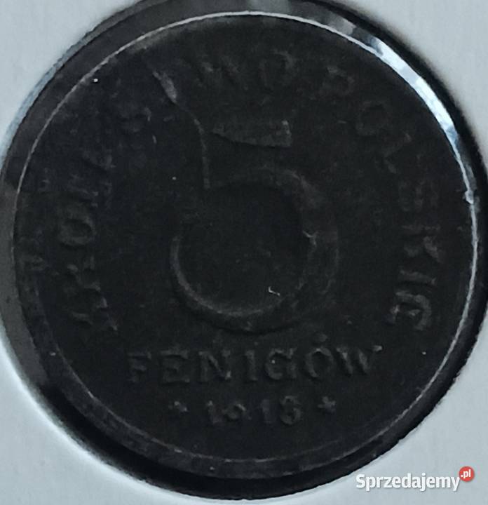 5 Fenigów Królestwo Polskie 1918 r 1 Konin