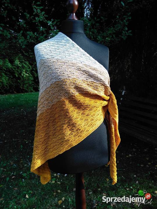 Handmade ręcznie robiona chusta na szydełku Busko-Zdrój
