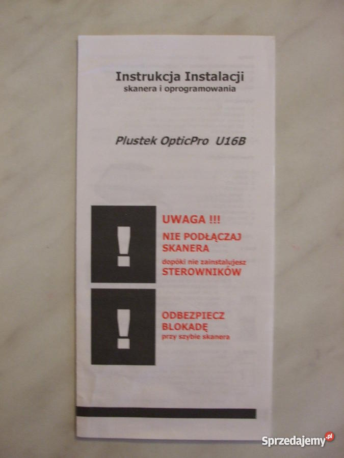SKANER Plustek OpticPro U16B łódzkie Łask sprzedam