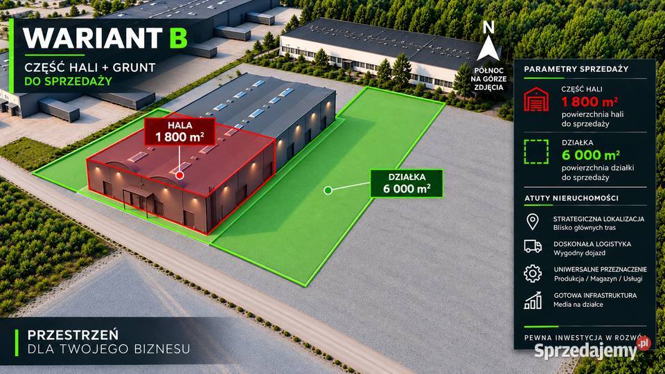 HALA PRZEMYSŁOWA Z GRUNTEM TARNÓW Kryształowa