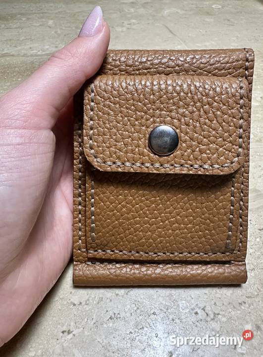 Portfel ręcznie szyty ze skóry naturalnej z mazowieckie Maciejowice